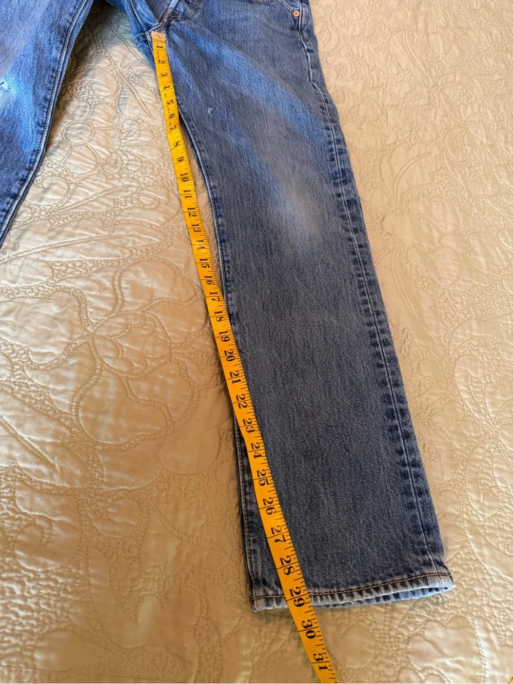 Vintage Levi’s 501 Button Fly Jeans Distressed Grunge 90s Straight Leg USA - Picture 11 of 13